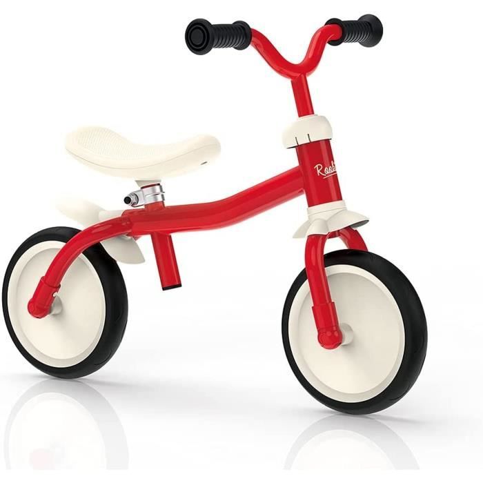 Smoby - Rookie Balance Bike - Lightweight Metal Childrens Bike - Self-Leveling Adjustable Saddle - Silent Wheels - Adjustable Handlebars