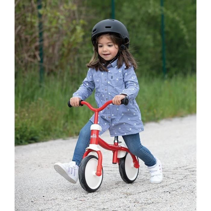 Smoby - Rookie Balance Bike - Lightweight Metal Childrens Bike - Self-Leveling Adjustable Saddle - Silent Wheels - Adjustable Handlebars