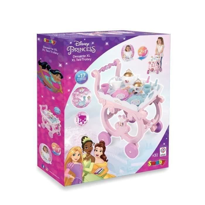 Disney Princess XL Serving Trolley - Smoby - Unisex - Pink - 17 accessories included - Child - From 3 Years Old