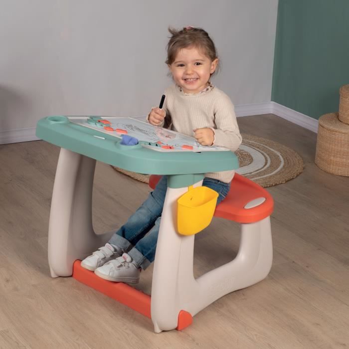 Small Schoolboy Desk - Smoby - 80 Accessories Included - Green - 63 x 69 x 58 - Ages 3 and up