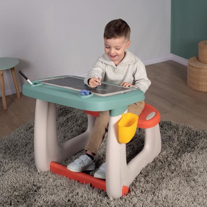 Small Schoolboy Desk - Smoby - 80 Accessories Included - Green - 63 x 69 x 58 - Ages 3 and up