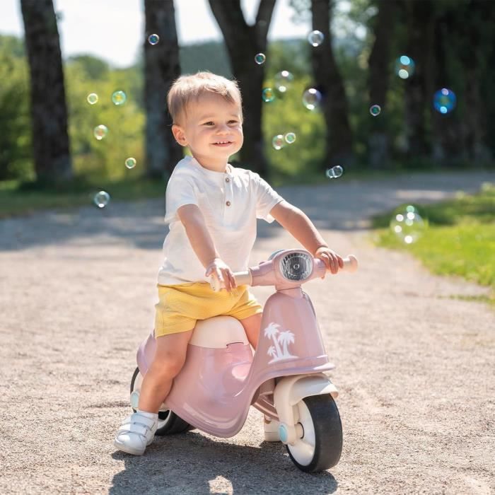 Smoby - Pink scooter carrier - Toy box - Silent wheels From 2 years old