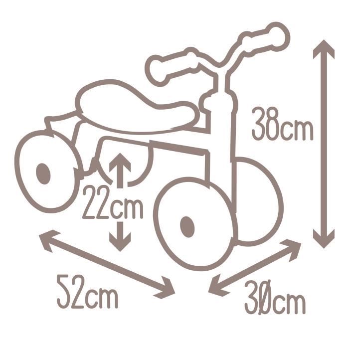 Rookie Pink metal carrier for children aged 12 months - Smoby