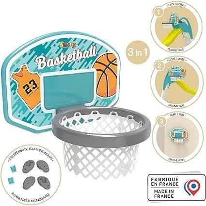 Smoby - Basketball hoop - Smoby slide accessory - 3 in 1 - From 3 years old