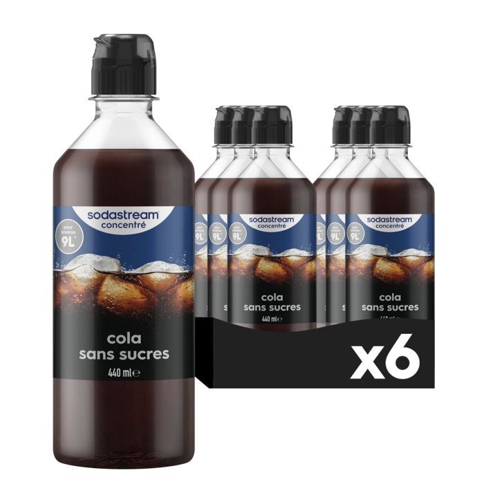 Sodastream - Set of 6 sugar-free COLA concentrates - 440ml