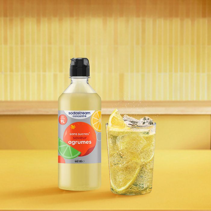 SODASTREAM Concentrates - Pack of 6 Sugar-Free Citrus Concentrates - Up to 54L of Drinks - 440 ml