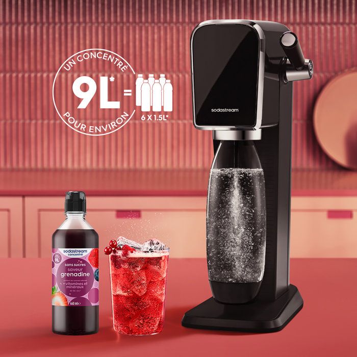 SODASTREAM Concentrates - Pack of 6 Sugar-Free Grenadine Concentrates - Up to 54L of Drinks - 440 ml