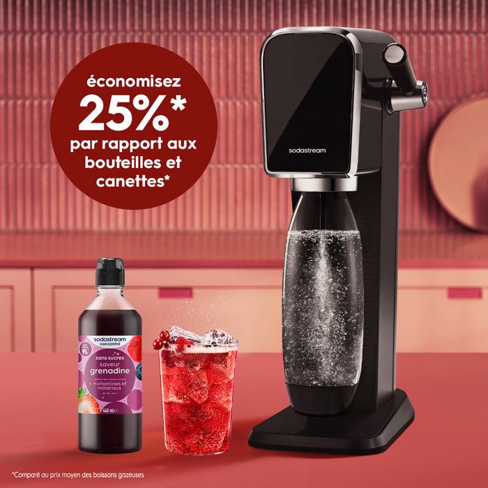 SODASTREAM Concentrates - Pack of 6 Sugar-Free Grenadine Concentrates - Up to 54L of Drinks - 440 ml