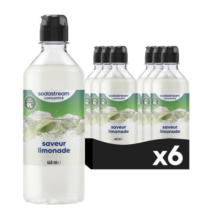 Sodastream - Pack of 6 LEMONADE Concentrates - 440ml