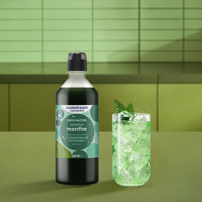 SODASTREAM Concentrates - Pack of 6 Sugar-Free Mint Concentrates - Up to 54L of Drinks - 440 ml