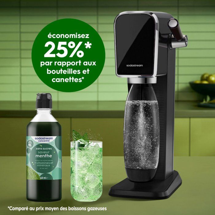 SODASTREAM Concentrates - Pack of 6 Sugar-Free Mint Concentrates - Up to 54L of Drinks - 440 ml