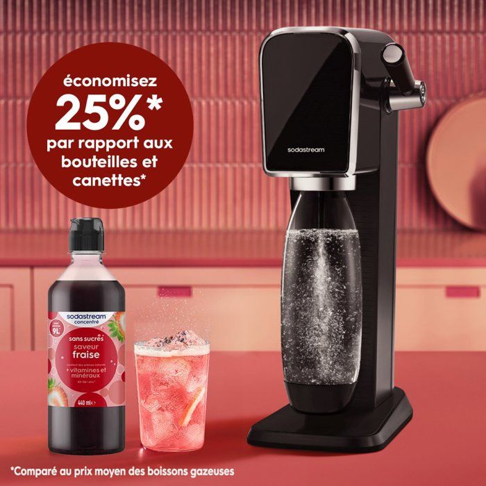 SODASTREAM Concentrates - Pack of 6 Sugar-Free Strawberry Concentrates - Up to 54L of Drinks - 440 ml