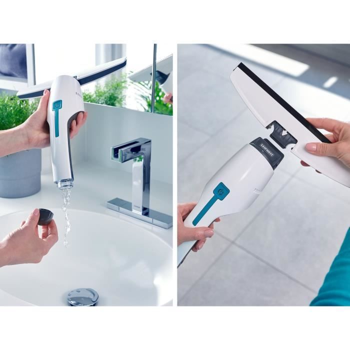 Leifheit 51030 - Nemo window vacuum cleaner - 60ml tank - 45min autonomy - IPX7 - Ergonomic design and end - Waterproof