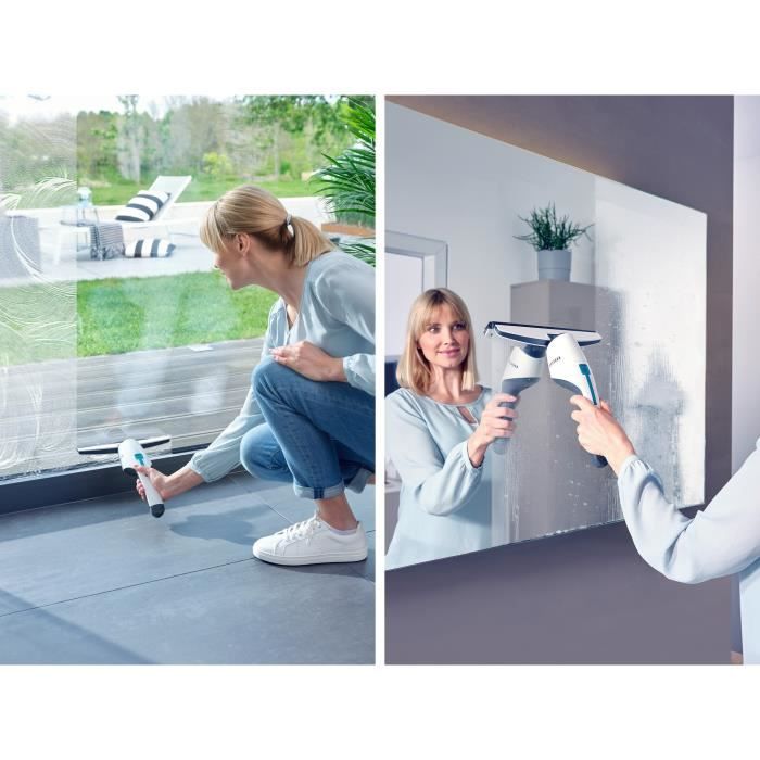 Leifheit 51030 - Nemo window vacuum cleaner - 60ml tank - 45min autonomy - IPX7 - Ergonomic design and end - Waterproof