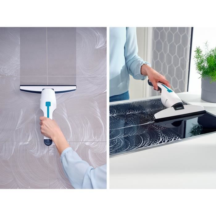 Leifheit 51030 - Nemo window vacuum cleaner - 60ml tank - 45min autonomy - IPX7 - Ergonomic design and end - Waterproof