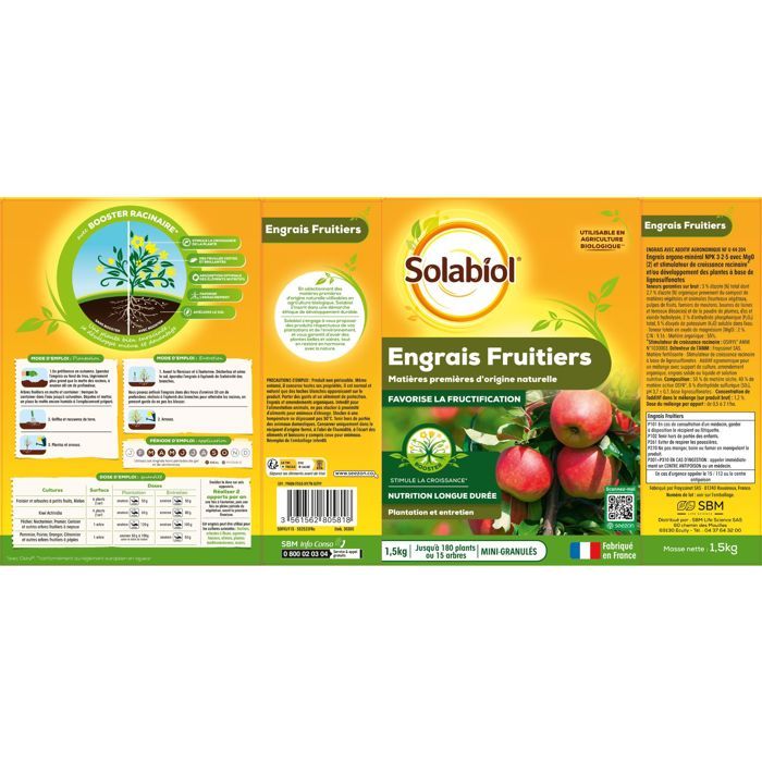 Solabiol Sofruy15 Fruit fertilizer - 1.5 kg