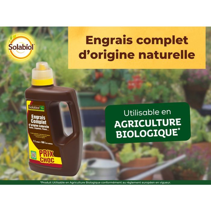 Solabiol solicomp1 Full liquid fertilizer 1L - Universal fertilizer | Usable in organic farming