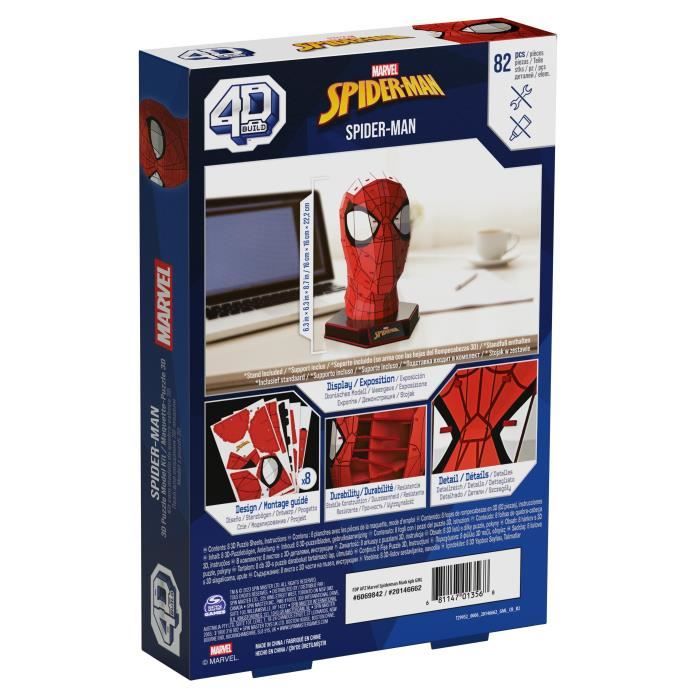 SPIN MASTER SPIDERMAN MASK Marvel 4D Build