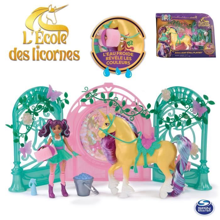 SPIN MASTER PLAYSET MINI DOLL AVA AND LEAF COLOR REVEAL Unicorn Academy