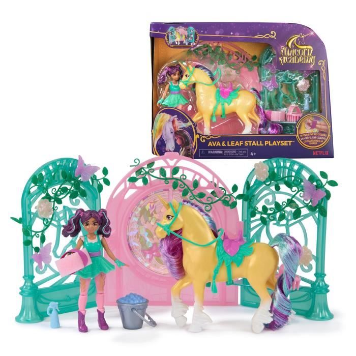 SPIN MASTER PLAYSET MINI DOLL AVA AND LEAF COLOR REVEAL Unicorn Academy