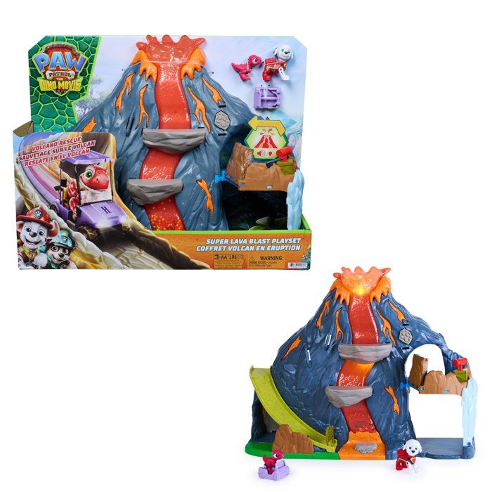 Super Lava Blast Volcano Playset - Paw Patrol: The Movie: Dino Mission - SPINMASTER - Ages 3 and up