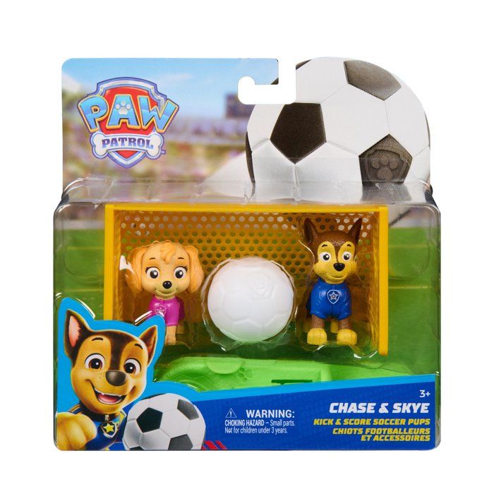 Pack de 2 figurines + accessoires - Football - La Pat'Patrouille