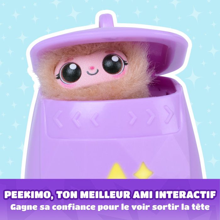 Peekimo Violet - SPINMASTER - Animal interactif et accessoire a porter -  Plus de 100 sons & réactions - A Partir De 5 Ans