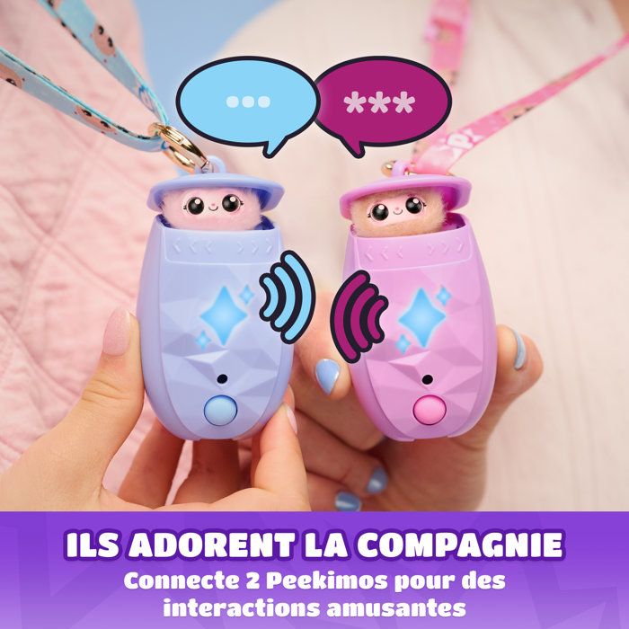 Peekimo Violet - SPINMASTER - Animal interactif et accessoire a porter -  Plus de 100 sons & réactions - A Partir De 5 Ans