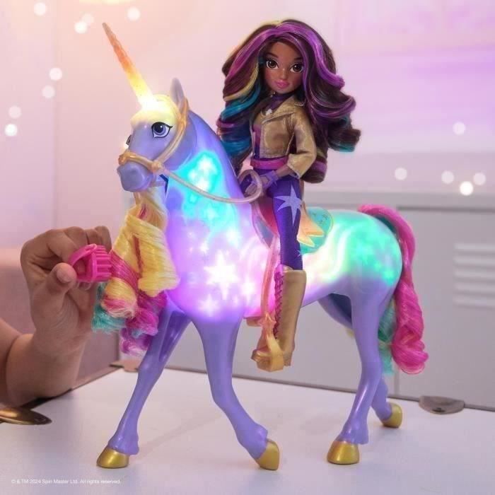 SPIN MASTER UNICORN WITH FUNCTIONS 28 CM WILDSTAR + 24 CM Unicorn Academy DOLL