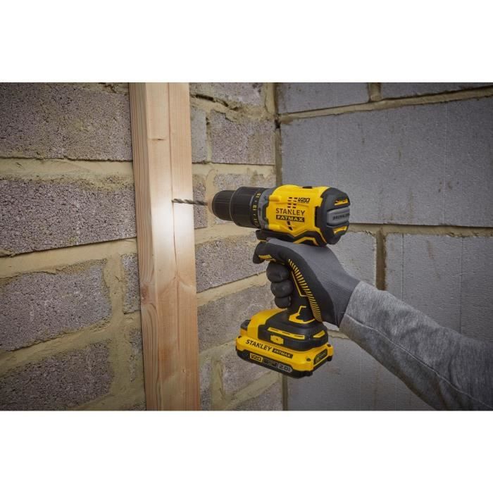 Brushless impact drill driver 60 Nm - Lithium 18V - 2 Batteries 2Ah - STANLEY FATMAX V20 - SFMCD715D2K-QW