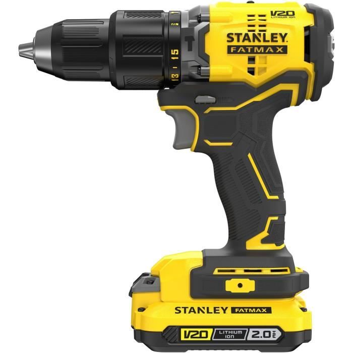 Brushless impact drill driver 60 Nm - Lithium 18V - 2 Batteries 2Ah - STANLEY FATMAX V20 - SFMCD715D2K-QW