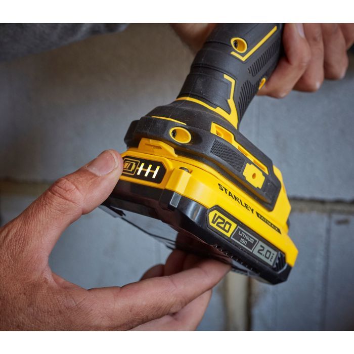 Stanley - V20 Impact drill driver 80 Nm BRUSHLESS - Lithium 18V - 2 4A batteries - SFMCD721M2K-QW