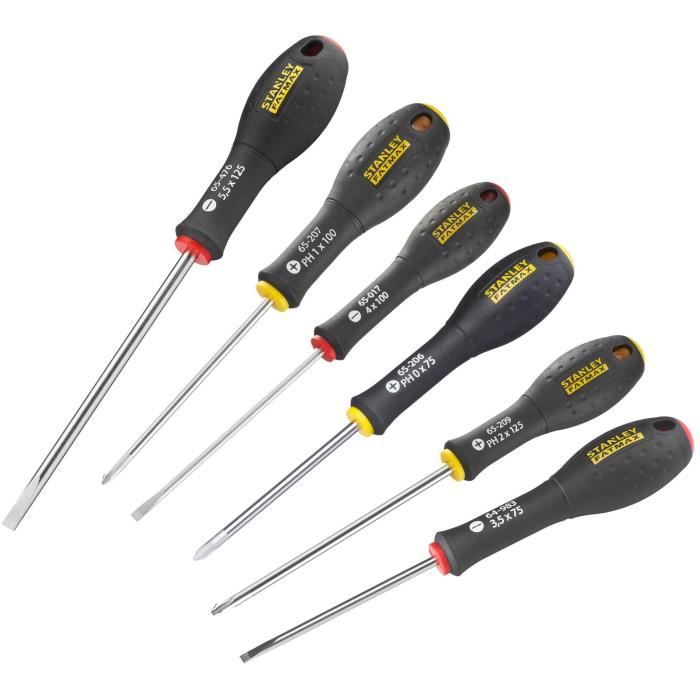 Set of 6 Screwdrivers - STANLEY FATMAX - FMHT0-62626 - Electrician + Phillips