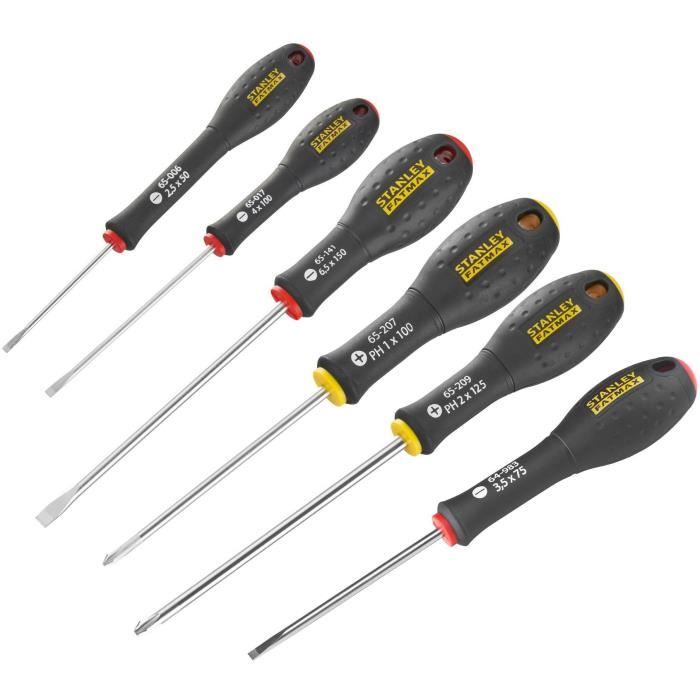 7 Piece Screwdriver Set - STANLEY FATMAX - FMHT0-62627 - Electrician + Mechanic + Phillips
