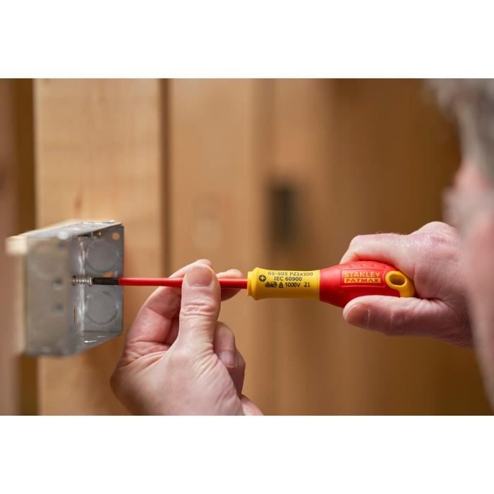 Set of 2 Screwdrivers - STANLEY FATMAX - FMHT0-62649 - Insulated Terminal Blocks 1000V - PZ1X100 + PZ2X125