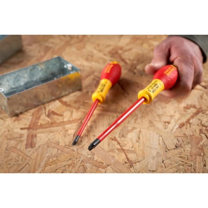 Set of 2 Screwdrivers - STANLEY FATMAX - FMHT0-62649 - Insulated Terminal Blocks 1000V - PZ1X100 + PZ2X125