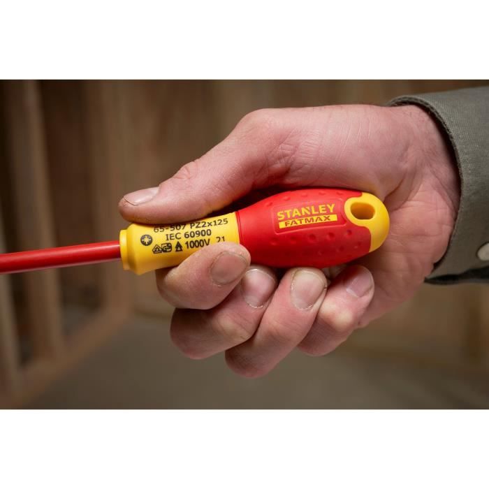 Set of 2 Screwdrivers - STANLEY FATMAX - FMHT0-62649 - Insulated Terminal Blocks 1000V - PZ1X100 + PZ2X125