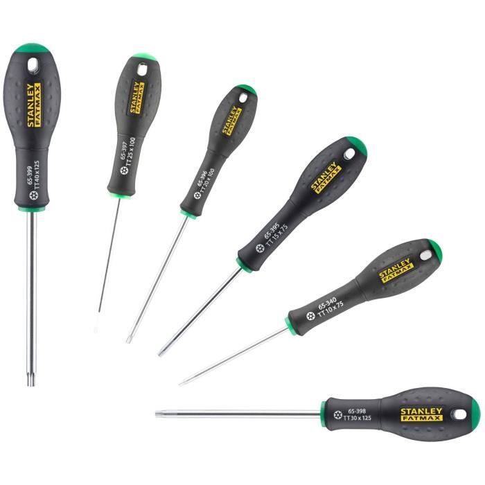 Set of 6 Screwdrivers - STANLEY FATMAX - 0-65-099 - Tamper Torx