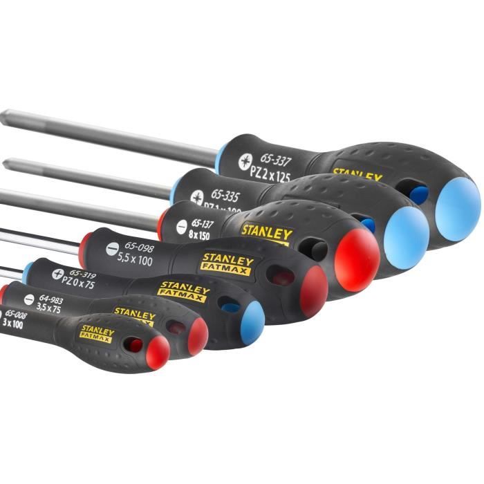 Set of 7 Screwdrivers - STANLEY FATMAX - 0-65-425 - Electrician + Mechanic + Pozidriv