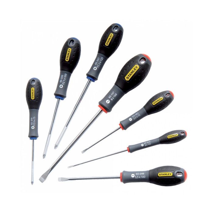 Set of 7 Screwdrivers - STANLEY FATMAX - 0-65-425 - Electrician + Mechanic + Pozidriv