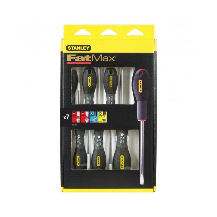 7 Piece Screwdriver Set - STANLEY FATMAX - 0-65-438 - Electrician + Mechanic + Phillips + Pozidriv