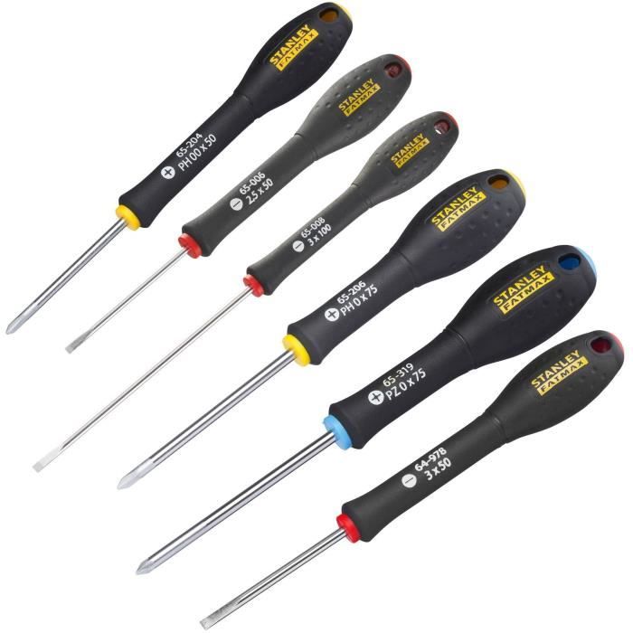 Set of 6 Precision Screwdrivers - STANLEY FATMAX - 0-65-492