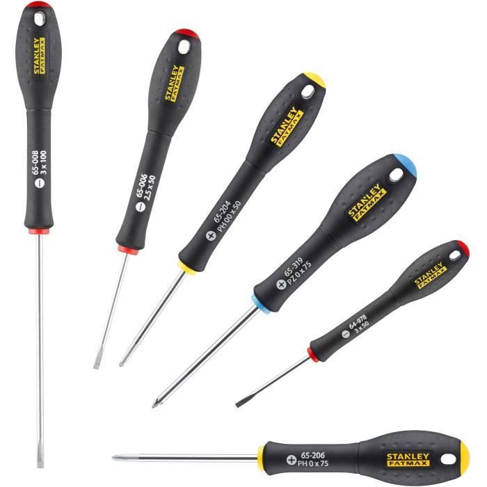 Set of 6 Precision Screwdrivers - STANLEY FATMAX - 0-65-492