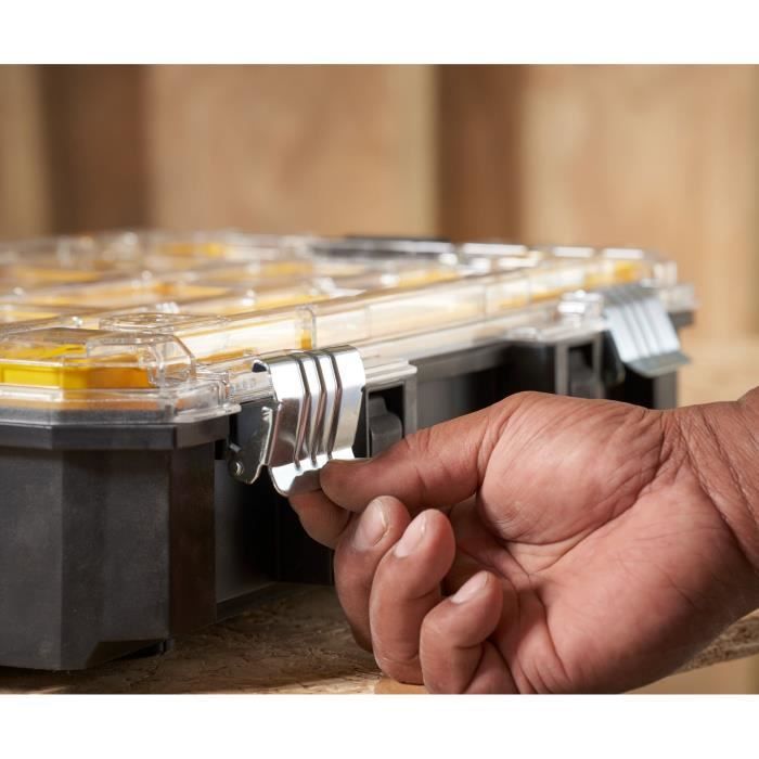Stanley Fatmax Tstak Large Capacity Organizer - FMST82967-1 - 10 Removable Compartments - Black