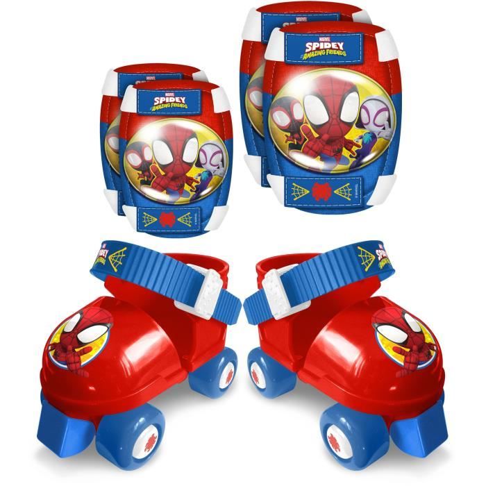 STAMP - Set Roller skates with knee pads - Spidey