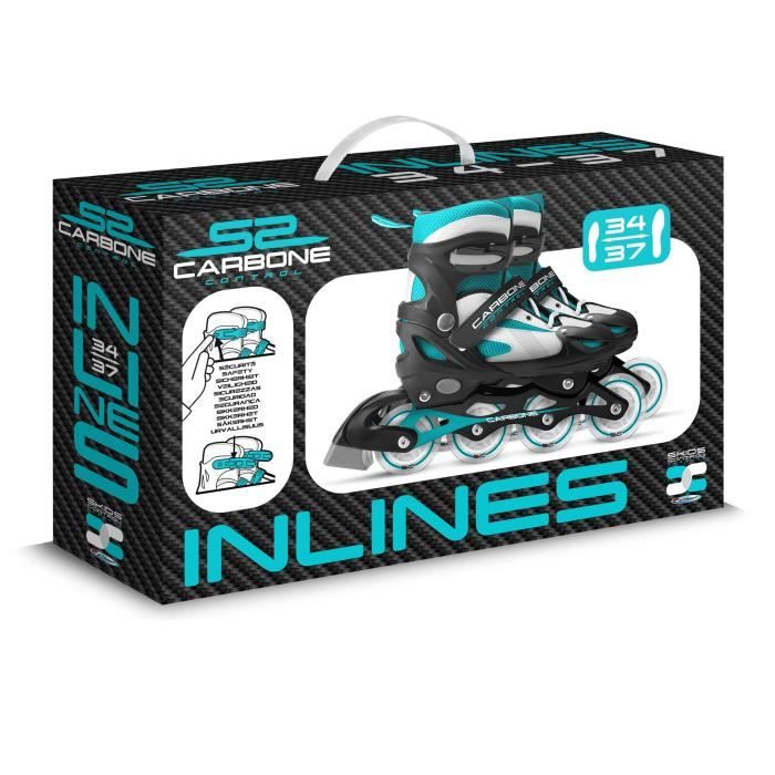 Semi soft In-line adjustable inline roller - size 34-37 - SKIDS CONTROL CARBONE - JK525302