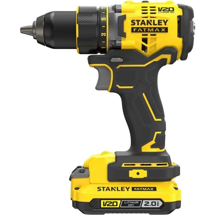 80 Nm Brushless Lithium 18V Drill Driver - 2 x 2Ah Batteries - STANLEY FATMAX V20 - SFMCD720D2K-QW