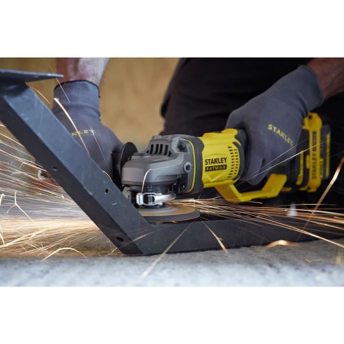 125 mm grinder - 18V Lithium - 2 4Ah Batteries - STANLEY FATMAX V20 - SFMCG400M2K-QW