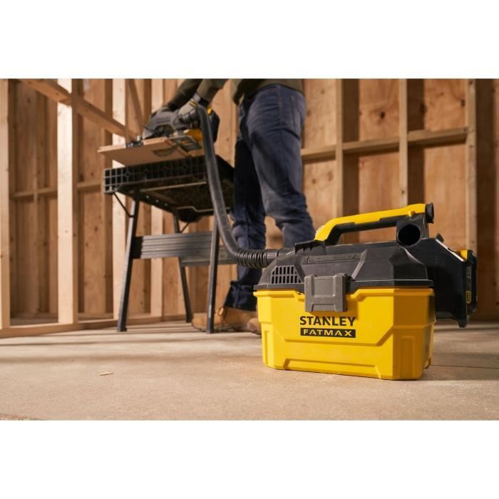 Water and Dust Vacuum Cleaner - STANLEY FATMAX V20 - SFMCV002B-XJ - Lithium 18V - Without Battery