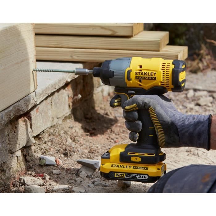 Impact screwdriver 165 Nm - 18V - 2800 rpm, 3100 cps/min, LED - V20 range - STANLEY FATMAX, SFMCF800D1K-QW